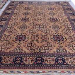 5x7 Terracotta Rug, Afghan Vintage Bukhara Rug, Handmade Wool Brown Turkmen Tribal Oriental Area Living Room Bedroom Rug - thumbnail 3