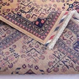 5x7 Terracotta Rug, Afghan Vintage Bukhara Rug, Handmade Wool Brown Turkmen Tribal Oriental Area Living Room Bedroom Rug - thumbnail 4