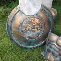 Fiberglass Greek Spartan Armor Set Helmet, Sword, Shield, Larp Cosplay - thumbnail 3