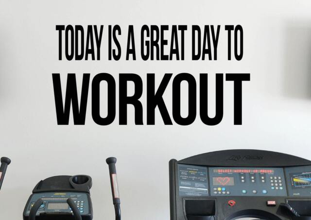 Today Is A Great Day To Workout Daily Motivation Quote Vinyl Decal Gym Fitness Center Wall Sticker Home Interior Graphics 7(Fgm - image 1