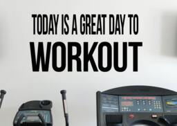 Today Is A Great Day To Workout Daily Motivation Quote Vinyl Decal Gym Fitness Center Wall Sticker Home Interior Graphics 7(Fgm - thumbnail 1