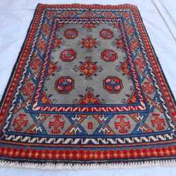 2'8x4'2 Ft Akhcha New Afghan Handmade Area Rug, High Pile Rug Turkmen Bokhara Rug Living Room Tribal Bedroom Office - thumbnail 2