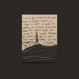 Look To The Lighthouse Of Lord/Thomas S Monson Bible Verse Wall Art Christian Recycled Card Kraft Or White - thumbnail 3