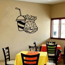 Burger Wall Decal Removable Vinyl Restaurant Decor 1209 - thumbnail 1