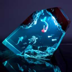 Mermaid & Sea Turtle Resin Lamp Ocean Led Night Light - thumbnail 2