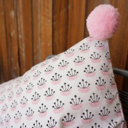 Cushion - 45cm Sq Decorative Throw Pillow // White Pink Flower - thumbnail 2