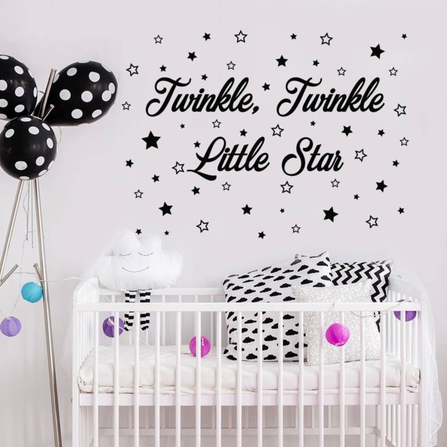 Twinkle Little Star Wall Decal, Nursery Decor Ma268 - image 1
