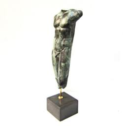 Bronze Sculpture Of Greek Male Torso Verdigris Patina - thumbnail 3