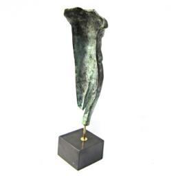 Bronze Sculpture Of Greek Male Torso Verdigris Patina - thumbnail 4