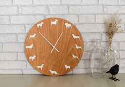 Wooden Dog Breed Wall Clock - Pet Lover Gift Vet Clinic Decor