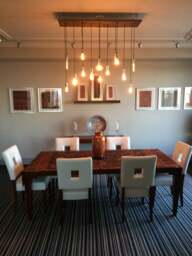 14 Pendant Wood Chandelier - Handmade To Order Custom Stain Colors Dining Room Lighting Rustic Modern Ceiling Light Fixture