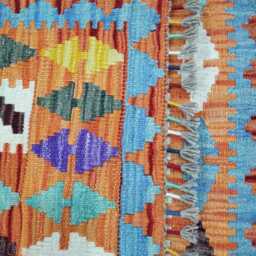 Classic Rug, Handmade Artisan Afghan Turkish Scandinavian Navajo Bohemian Wool Flatweave Multicolour Kilim Rug 151x96 cm - thumbnail 3