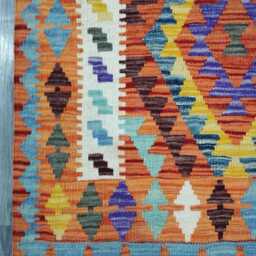 Classic Rug, Handmade Artisan Afghan Turkish Scandinavian Navajo Bohemian Wool Flatweave Multicolour Kilim Rug 151x96 cm - thumbnail 4