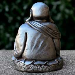 Japanese Buddha Statue Large Sculpture Stone Smiling Figurine Tradition Decoration Zen Garden Ornament Lover Gift - thumbnail 4