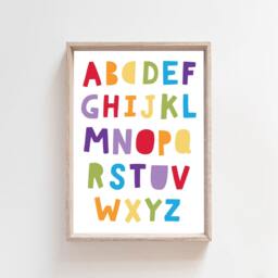Set Of 6 Colourful Playroom Prints, Boys Nursery Decor, Girls Rainbow Wall Art - thumbnail 3
