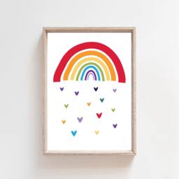 Set Of 6 Colourful Playroom Prints, Boys Nursery Decor, Girls Rainbow Wall Art - thumbnail 2