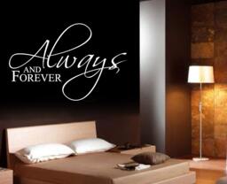 Always & Forever - Vinyl Wall Art Decal- Home Decor Living Room Bedroom Children's Room Nursery Playroom Hallway Newlywed Gift