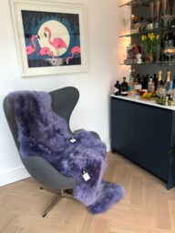 Lilac Sheepskin Rug , Genuine Sheepskin, Long Lilac Rug, Xl Fluffy Purple Interior Accessories - thumbnail 1
