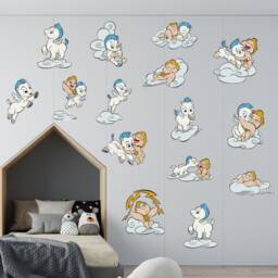 Children's Popular Characters Room Decorations Removable Wall Stickers Set Decal Home Decor Art Vinyl Mural Kids Interior Design - thumbnail 2