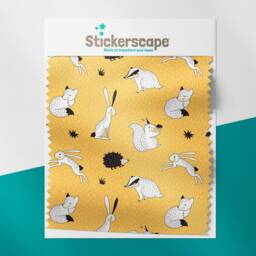 Yellow Woodland Roller Blind, Children's Made To Measure, Animal Blind - thumbnail 3