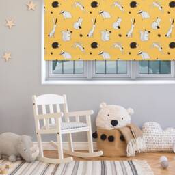 Yellow Woodland Roller Blind, Children's Made To Measure, Animal Blind - thumbnail 2