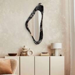 Asymmetrical Mirror, Irregular Mirror Wall Decor On Tempered Glass, Entryway Hallway For Bathroom, Luxury Home - thumbnail 3