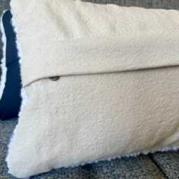 Zip Code Decorative Pillow Small Handmade Punch Needle Custom - thumbnail 4