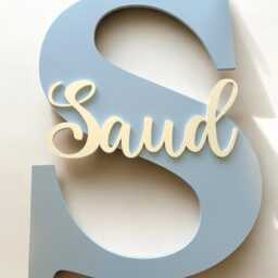 Custom Initial & Name Sign, Wooden Wall Plaque, Letter Sign For Door, Modern Nursery Decor, Large Personalised Letter, Kids Room - thumbnail 3