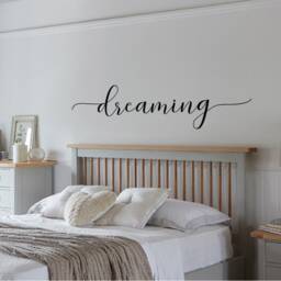 Dreaming Word Wall Sticker, Dreaming Decal, Art, Dream Decor, Bedroom Sticker - thumbnail 3
