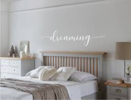 Dreaming Word Wall Sticker, Dreaming Decal, Art, Dream Decor, Bedroom Sticker