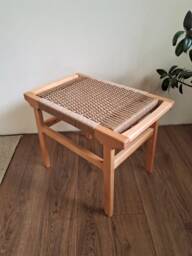 Bench With Wicker Seat. W61??D38??H46cm