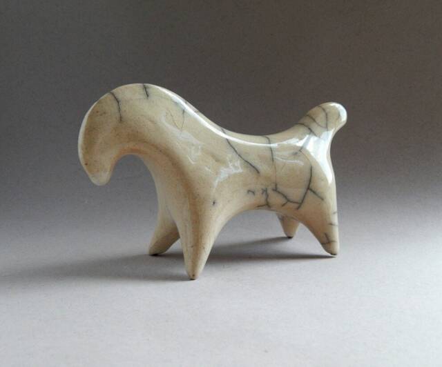 Ceramic Figurine - Horse, White Housewarming Gift, Raku Pottery, Gift For Her, Art, Home Decor, The Mantelpiece, Animals, Birthday - image 1