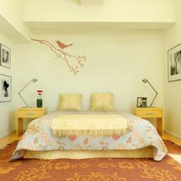 Large Wall Tree Branch Nursery Decal With Bird On 1113 - 4 Feet Wide - thumbnail 2