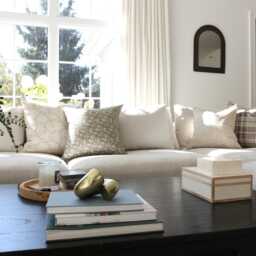 Sectional Throw Pillow Set , Combination For Couch Neutral Combo Cream & Brown Pillows -- Gael - thumbnail 2