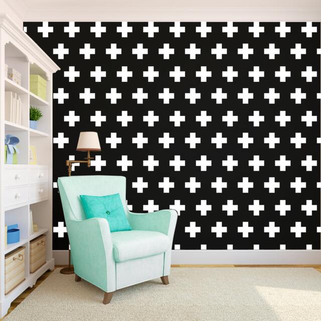 Swiss Cross Pattern Wall Decals - Vinyl Art Stickers - image 1