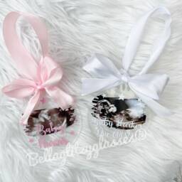 Personalized Baby Scan Photo Christmas Bauble Custom Ornament - thumbnail 4