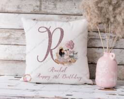 Birthday Cushion, 18Th 21st Cushion, Gift, Gift, Girl, Gift For Friend, Her, Gift Her - thumbnail 1