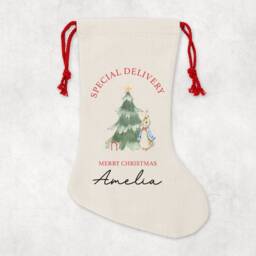 Personalised Christmas Sack - Custom Stocking - Rabbit For Kids, Children's Santa Sack, Sacks - thumbnail 2