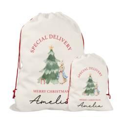 Personalised Christmas Sack - Custom Stocking - Rabbit For Kids, Children's Santa Sack, Sacks - thumbnail 3