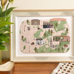 Chislehurst Map, Illustrated Map Of Chislehurst, Poster, Print, Wall Art, Gift, Bromley Art - thumbnail 2
