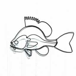 Handcrafted Sunfish Wire Wall Art - Left Facing - thumbnail 2