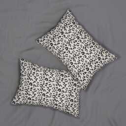 Lumbar Pillow, Leopard Print, Chocolate Brown Cream, Safari Jungle Decor, Animal Modern Bold, Boho Accent Cushion, Cheetah Print - thumbnail 4