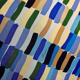 Brushstrokes Scarf Pillow - Blue - thumbnail 4