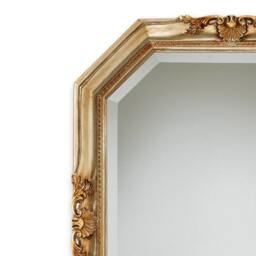 Mirror French Style Octagonal With Silver & Antique Gold Leaf - Made in Italy Baroque Wall Home Item # 5004 - thumbnail 4