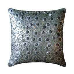 "Decorative Silver Euro Pillow Sham 24""x24""/26""x26" - thumbnail 1