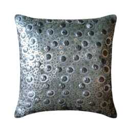 "Decorative Silver Euro Pillow Sham 24""x24""/26""x26" - thumbnail 1