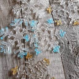 Fused Glass Snowflake Ornament - Dichroic Christmas Decoration - thumbnail 2
