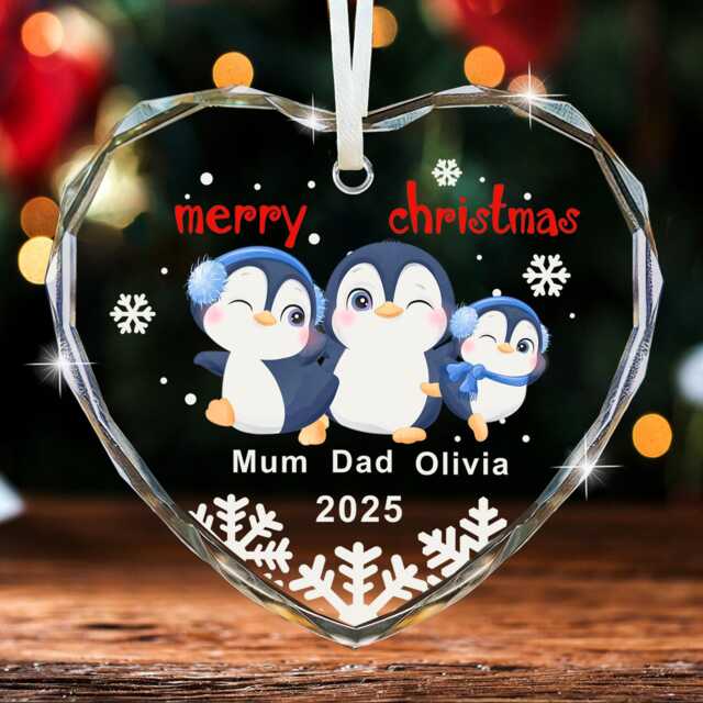 Personalised Christmas Tree Decorations Custom Xmas Decoration Bauble For Family Uv Print Xmas - image 1