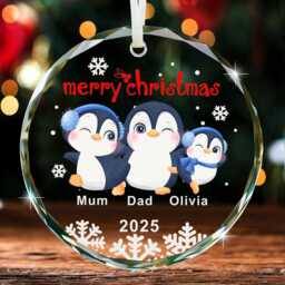 Personalised Christmas Tree Decorations Custom Xmas Decoration Bauble For Family Uv Print Xmas - thumbnail 2