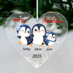 Personalised Christmas Tree Decorations Custom Xmas Decoration Bauble For Family Uv Print Xmas - thumbnail 3